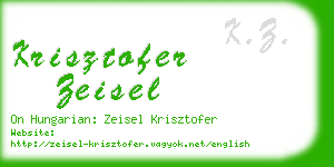 krisztofer zeisel business card